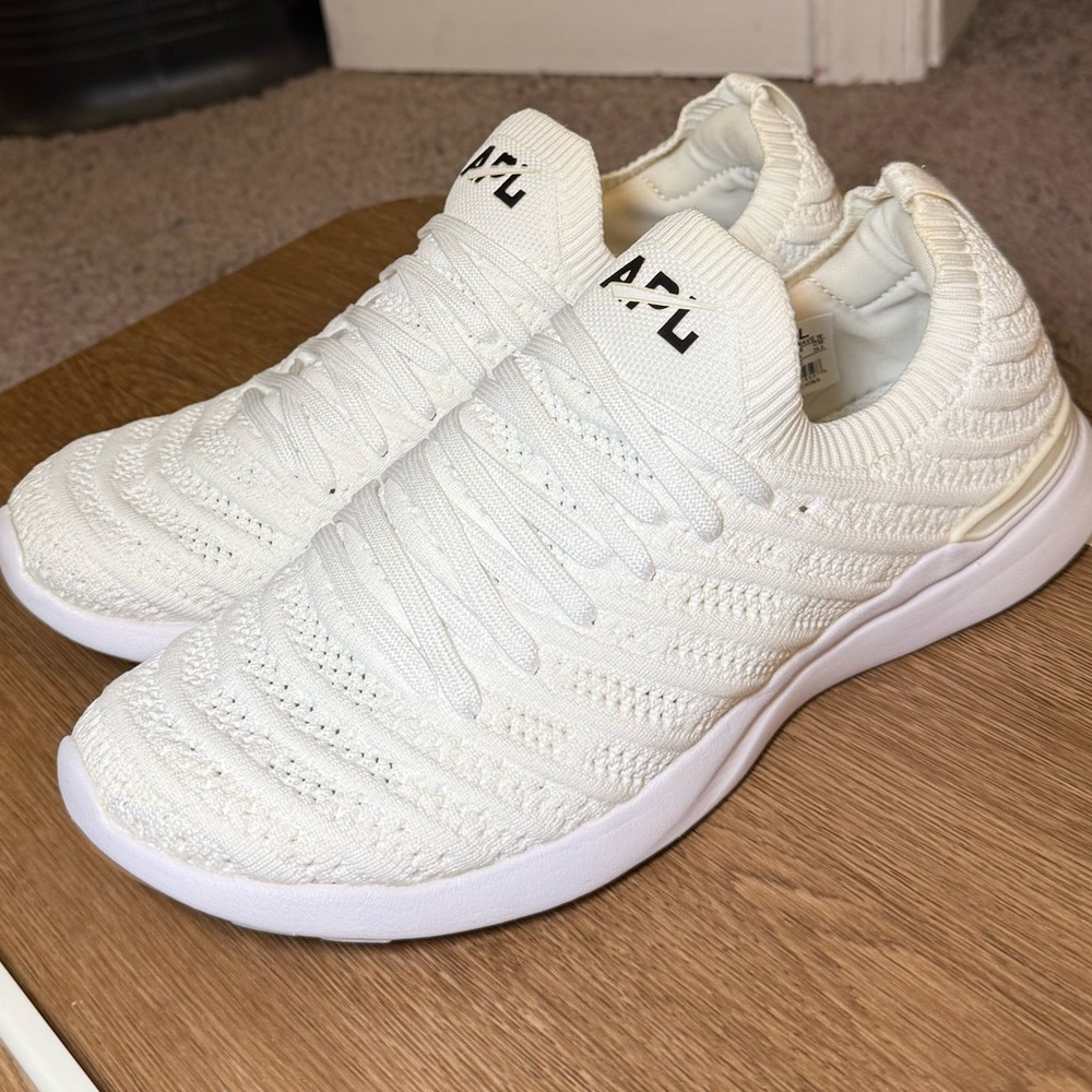 APL TechLoom White Knit Sneakers/Tennis Shoes